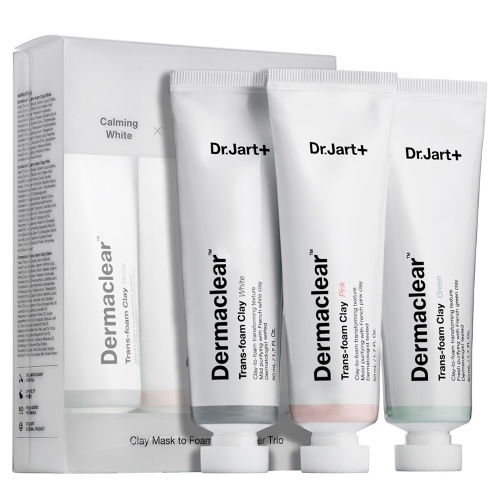 Dr. Jart+ Clay Mask to Foaming Cleanser Trio